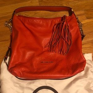 Michael Kors Burnt Orange Hobo Bag with Tassels